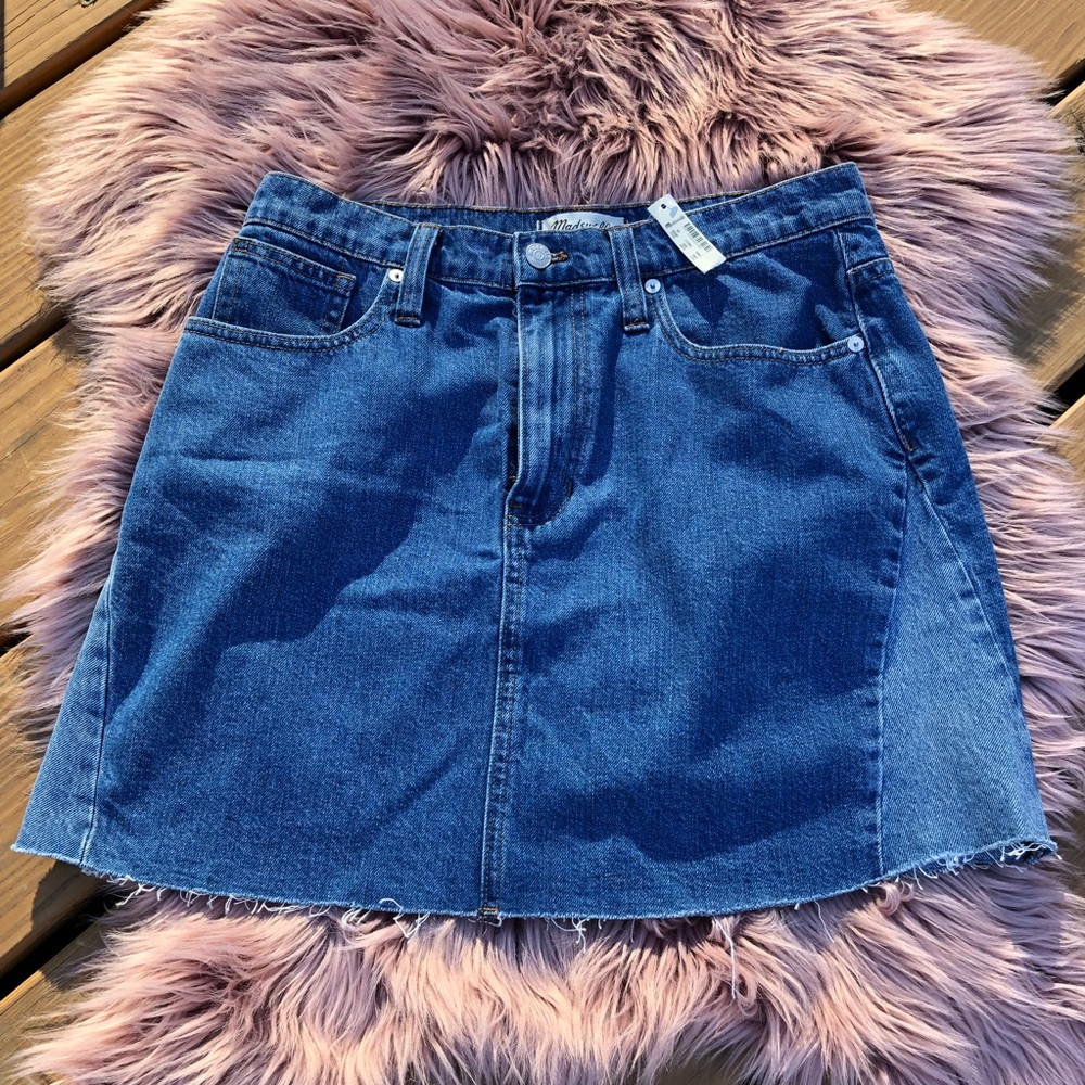 Madewell Rigid A-Line Mini Skirt- Pieced Edition - Picture 4 of 7